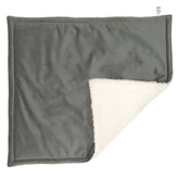 Creature Clothes Padded Dog Blanket in Smokey Grey Velvet and Sherpa